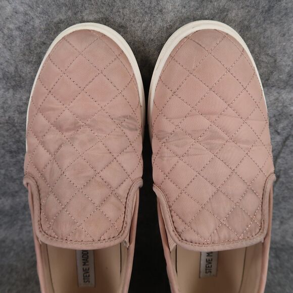 Steve Madden Shoes Women 9 Sneaker Slip On Fashion Casual Quilted Pink Lifestyle - Picture 7 of 12